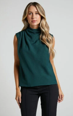 Showpo Arianae High Neck Top In Forest Green 12 Showpo Arianae High Neck Top In Forest Green -Showpo Women's Clothing Store Arianae High Neck Top in Forest Green