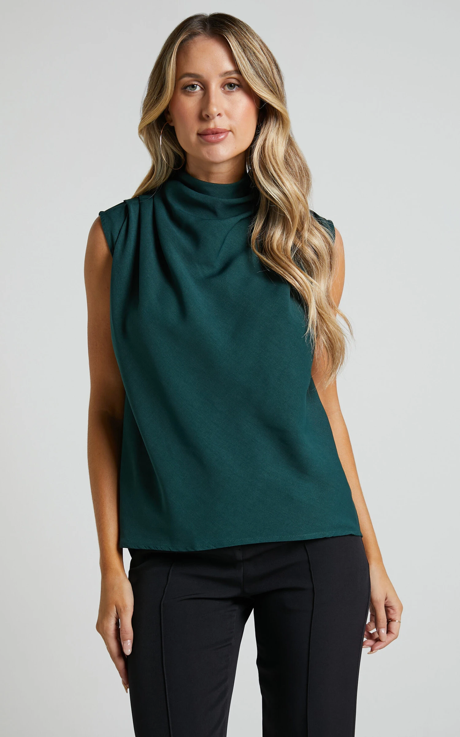 Showpo Arianae High Neck Top In Forest Green 5 Showpo Arianae High Neck Top In Forest Green - Image 5