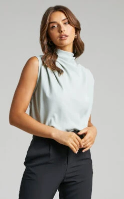 Showpo Arianae High Neck Top In Sage 13 Showpo Arianae High Neck Top In Sage -Showpo Women's Clothing Store Arianae High Neck Top in Sage 2528ST21070010022529 6