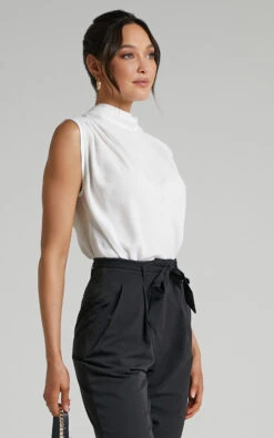 Showpo Arianae High Neck Top In White 14 Showpo Arianae High Neck Top In White -Showpo Women's Clothing Store Arianae High Neck Top in White 2528ST21070010012529 9