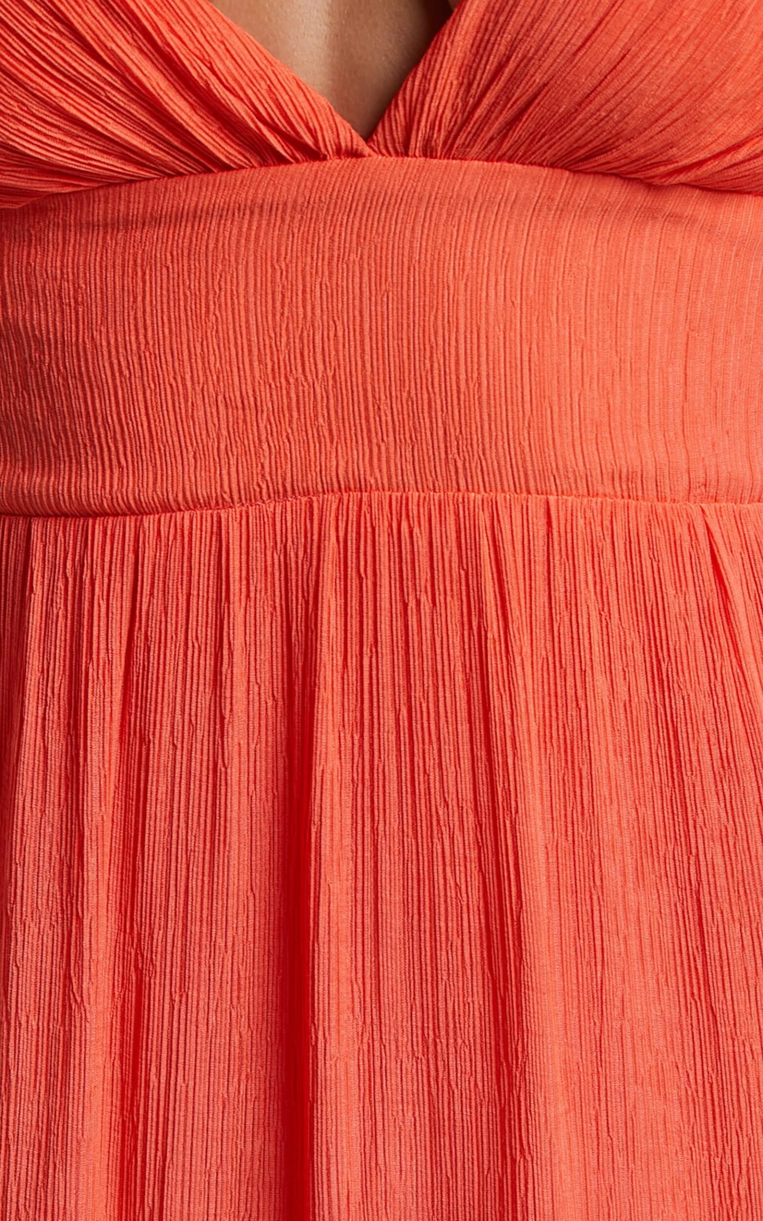 Showpo Armande Maxi Dress - Tie Back Tiered Dress In Orange - Image 7