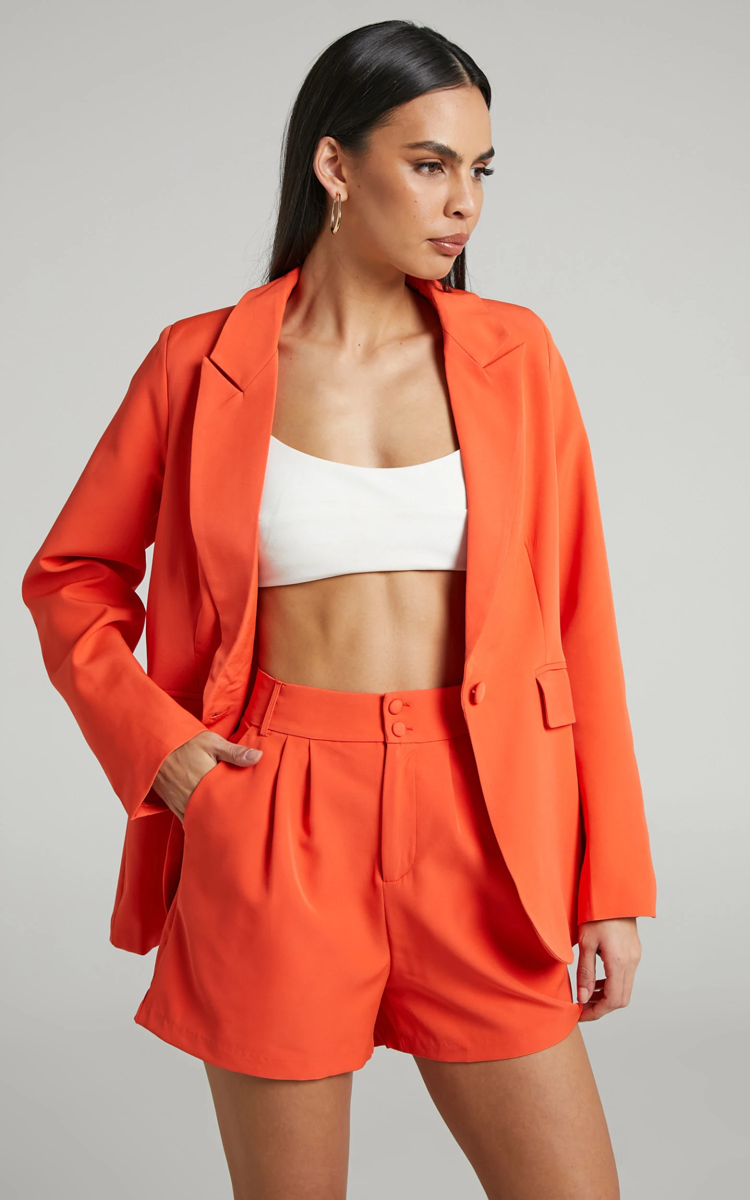 Showpo Ashesha Tailored Suiting Blazer In Oxy Fire 2 Showpo Ashesha Tailored Suiting Blazer In Oxy Fire - Image 2