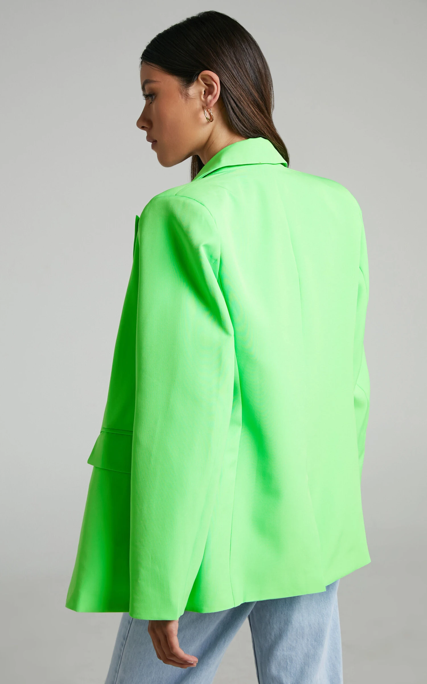 Showpo Ashesha Tailored Suiting Blazer In Green 7 Showpo Ashesha Tailored Suiting Blazer In Green - Image 7