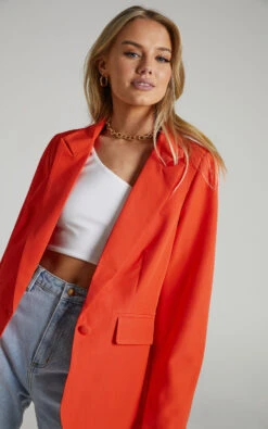 Showpo Ashesha Tailored Suiting Blazer In Oxy Fire 11 Showpo Ashesha Tailored Suiting Blazer In Oxy Fire -Showpo Women's Clothing Store Ashesha Tailored Suiting Blazer in Oxy Fire 2528SO21120001052529 5