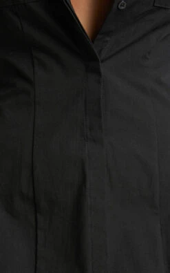 Showpo Ashima A-Line Panelled Shirt Dress In Black -Showpo Women's Clothing Store Ashima A Line Panelled Shirt Dress in Black 10