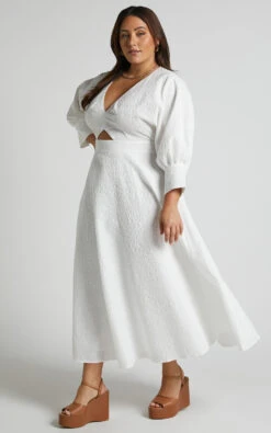 Showpo Ashtina Maxi Dress - V Neck Cut Out Puff Sleeve Dress In White 13 Showpo Ashtina Maxi Dress - V Neck Cut Out Puff Sleeve Dress In White -Showpo Women's Clothing Store Ashtina Maxi Dress V Neck Cut Out Puff Sleeve Dress in White 3 1678922059174