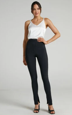 Showpo Aspen - High Waisted Split Hem Jersey Pants In Black 15 Showpo Aspen - High Waisted Split Hem Jersey Pants In Black -Showpo Women's Clothing Store Aspen Split Hem Jersey Pants in Black 2528SB21070043012529 2