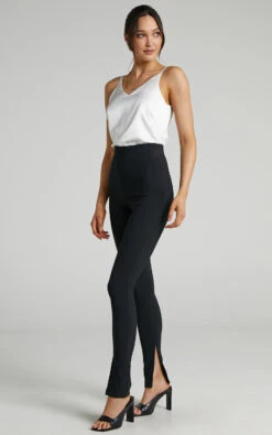 Showpo Aspen - High Waisted Split Hem Jersey Pants In Black 14 Showpo Aspen - High Waisted Split Hem Jersey Pants In Black -Showpo Women's Clothing Store Aspen Split Hem Jersey Pants in Black 2528SB21070043012529 5