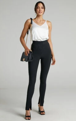 Showpo Aspen - High Waisted Split Hem Jersey Pants In Black 19 Showpo Aspen - High Waisted Split Hem Jersey Pants In Black -Showpo Women's Clothing Store Aspen Split Hem Jersey Pants in Black 2528SB21070043012529 7