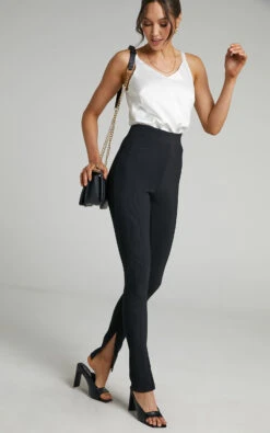 Showpo Aspen - High Waisted Split Hem Jersey Pants In Black 12 Showpo Aspen - High Waisted Split Hem Jersey Pants In Black -Showpo Women's Clothing Store Aspen Split Hem Jersey Pants in Black 2528SB21070043012529 9