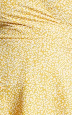 Showpo Azelle Wrap Mini Dress In Yellow Floral -Showpo Women's Clothing Store Azelle Wrap Mini Dress in Yellow 2528SD21110105012529 2