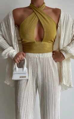 Showpo Beca Plisse Button Up Shirt In Cream 14 Showpo Beca Plisse Button Up Shirt In Cream -Showpo Women's Clothing Store BECA PLISSE BUTTON UP SHIRT IN CREAM