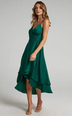 Showpo Between Fantasy Midi Dress In Emerald Satin 15 Showpo Between Fantasy Midi Dress In Emerald Satin -Showpo Women's Clothing Store BETWEEN FANTASY DRESS IN EMERALD SATIN SL201781 Emerald 8