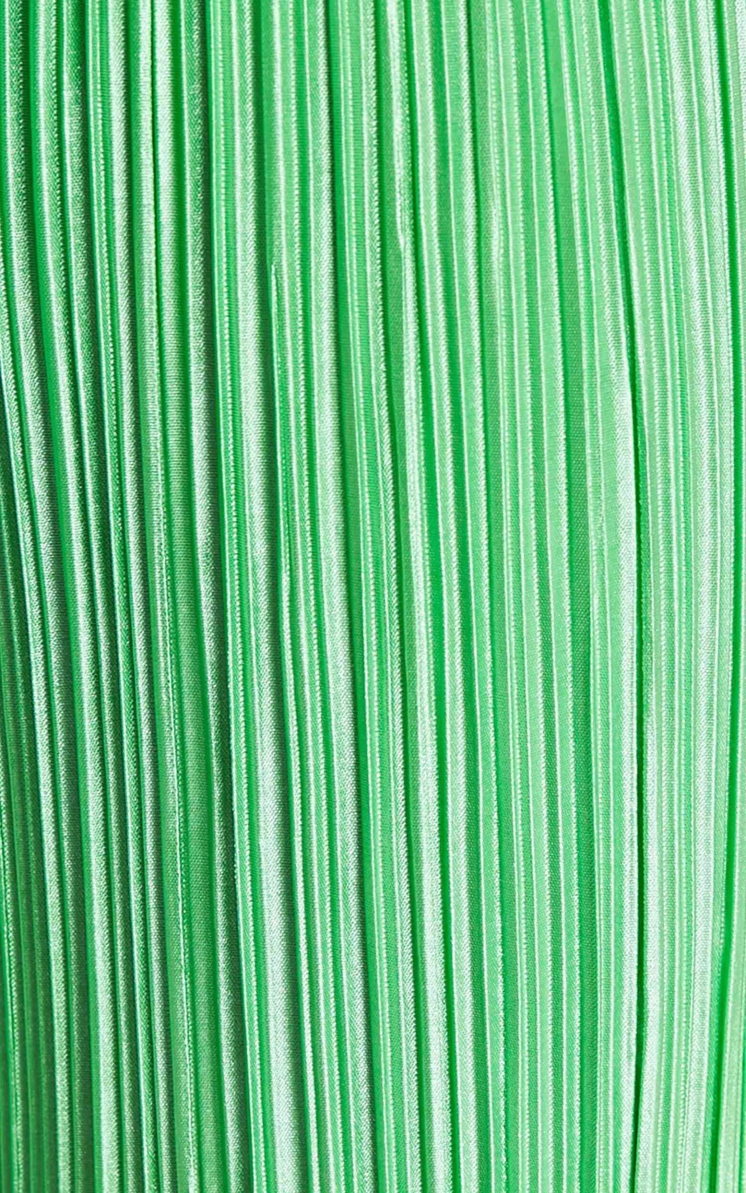 Showpo Beca High Waisted Plisse Flared Pants In Bright Green 6 Showpo Beca High Waisted Plisse Flared Pants In Bright Green - Image 6