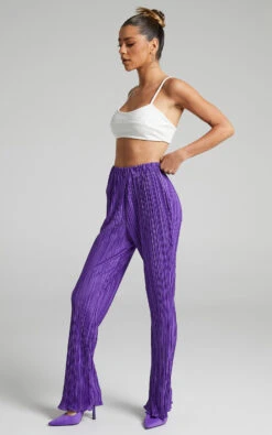 Showpo Beca High Waisted Plisse Flared Pants In Purple 10 Showpo Beca High Waisted Plisse Flared Pants In Purple -Showpo Women's Clothing Store Beca Plisse Flared Pants in Purple 2528SB21070024112529 3