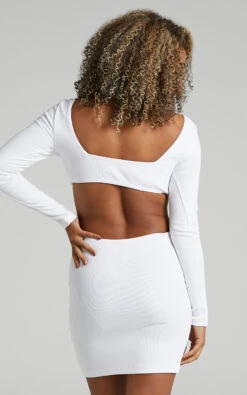 Showpo Blanchett Long Sleeve Mini Dress In Off White 16 Showpo Blanchett Long Sleeve Mini Dress In Off White -Showpo Women's Clothing Store Blanchett Long Sleeve Mini Dress in Off White 2528SD21070091022529 8