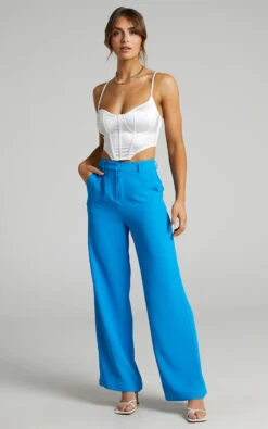Showpo Bonnie High Waisted Tailored Wide Leg Pants In Blue 13 Showpo Bonnie High Waisted Tailored Wide Leg Pants In Blue -Showpo Women's Clothing Store Bonnie Pants in Blue 2528SB21080028012529 10