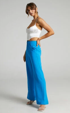 Showpo Bonnie High Waisted Tailored Wide Leg Pants In Blue 17 Showpo Bonnie High Waisted Tailored Wide Leg Pants In Blue -Showpo Women's Clothing Store Bonnie Pants in Blue 2528SB21080028012529 12