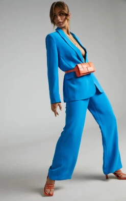 Showpo Bonnie High Waisted Tailored Wide Leg Pants In Blue 16 Showpo Bonnie High Waisted Tailored Wide Leg Pants In Blue -Showpo Women's Clothing Store Bonnie Pants in Blue 2528SB21080028012529 4