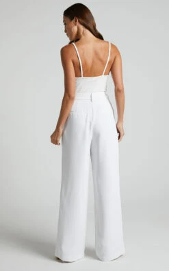 Showpo Bonnie High Waisted Tailored Wide Leg Pants In White -Showpo Women's Clothing Store Bonnie Tailored Wide Leg Pants in White 6