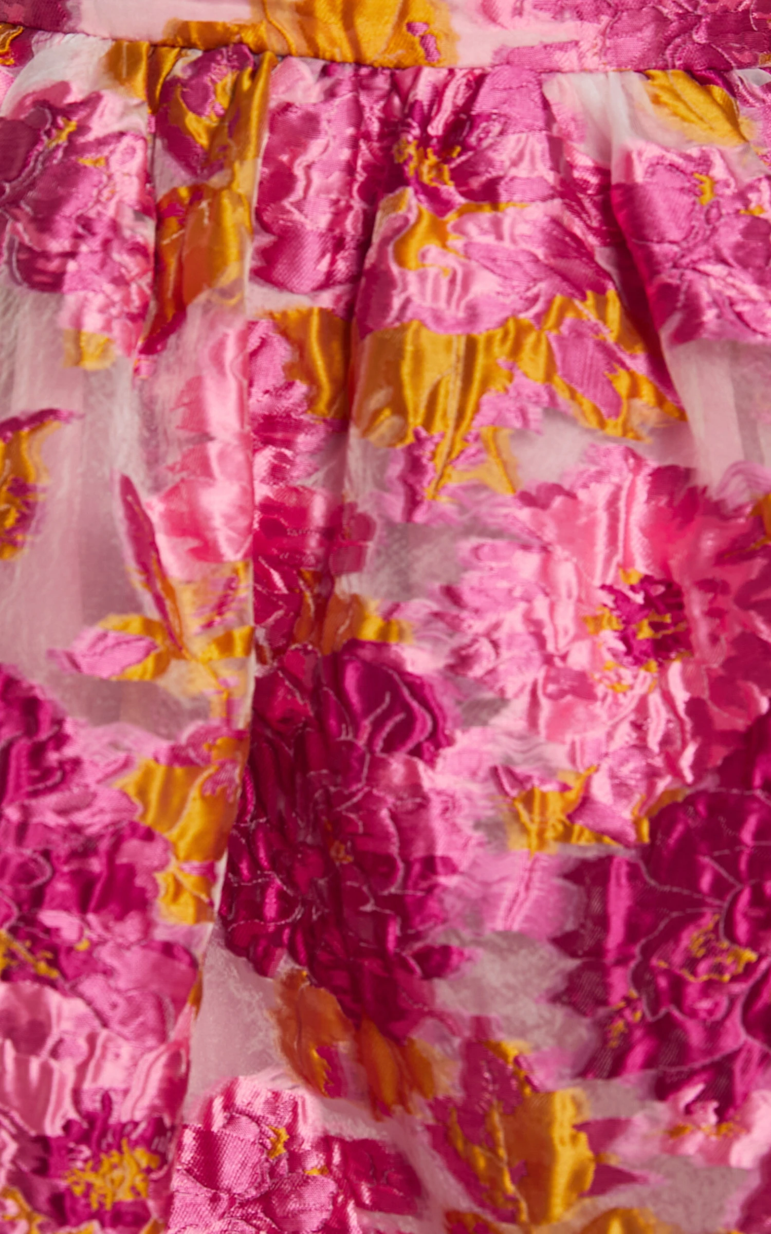 Showpo Brailey Full Mini Skirt In Pink Jacquard 2 Showpo Brailey Full Mini Skirt In Pink Jacquard - Image 2