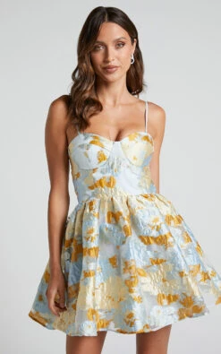 Showpo Brailey Mini Dress - Sweetheart Bustier Dress In Blue Jacquard 11 Showpo Brailey Mini Dress - Sweetheart Bustier Dress In Blue Jacquard -Showpo Women's Clothing Store Brailey Mini Dress Sweetheart Bustier Dress in Blue Jacquard 2