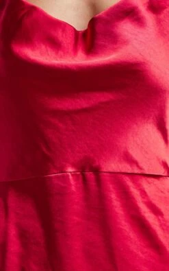 Showpo Bravia Chain Strap Open Back Satin Maxi Dress In Red -Showpo Women's Clothing Store Bravia Chain Strap Open Back Satin Maxi Dress in Red 7