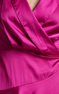 Showpo Breeana Wrap Mini Dress In Magenta -Showpo Women's Clothing Store Breeana Wrap Mini Dress in Magenta 6