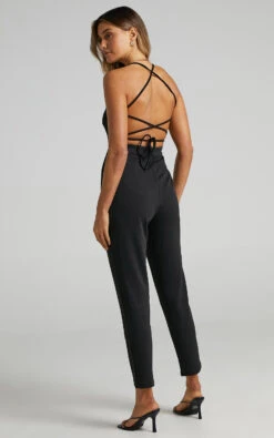 Showpo Brinkley Strappy Open Back Jumpsuit In Black 11 Showpo Brinkley Strappy Open Back Jumpsuit In Black -Showpo Women's Clothing Store Brinkley Strappy Open Back Jumpsuit in Black SP21010005 39