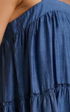 Showpo Brookie Tiered Mini Dress In Dark Blue 13 Showpo Brookie Tiered Mini Dress In Dark Blue -Showpo Women's Clothing Store Brookie Tiered Mini Dress in Dark Blue 4