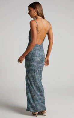 Showpo Brunita Maxi Dress - V Neck Low Scoop Back Slip Dress In Tile Geo 10 Showpo Brunita Maxi Dress - V Neck Low Scoop Back Slip Dress In Tile Geo -Showpo Women's Clothing Store Brunita Midi Slip Dress in Tile Geo 2528SD22100056012529 8