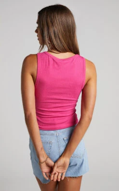 Showpo Cant You Tell Ribbed Tank Top In Hot Pink -Showpo Women's Clothing Store Cant You Tell Ribbed Tank Top in Hot Pink 2528S009222102529 2