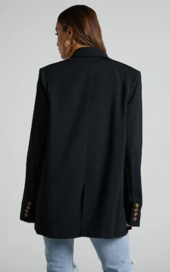 Showpo Caralina Blazer - Oversized Single Breasted Blazer In Black 16 Showpo Caralina Blazer - Oversized Single Breasted Blazer In Black -Showpo Women's Clothing Store Caralina Blazer Oversized Single Breasted Blazer in Black 5