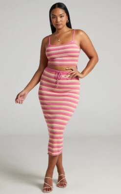 Showpo Carinata Knit Camisole Top In Carinata Stripe 12 Showpo Carinata Knit Camisole Top In Carinata Stripe -Showpo Women's Clothing Store Carinata Knit Camisole Top in Multi Stripe 2528ST22010008012529 1