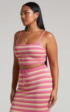 Showpo Carinata Knit Camisole Top In Carinata Stripe 14 Showpo Carinata Knit Camisole Top In Carinata Stripe -Showpo Women's Clothing Store Carinata Knit Camisole Top in Multi Stripe 2528ST22010008012529 4