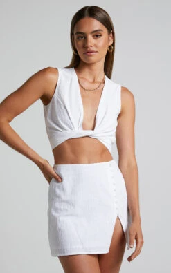 Showpo Celinna Mini Skirt - Button Through Skirt In White 13 Showpo Celinna Mini Skirt - Button Through Skirt In White -Showpo Women's Clothing Store Celinna Button Through Mini Skirt in White 2
