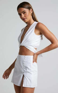Showpo Celinna Mini Skirt - Button Through Skirt In White 11 Showpo Celinna Mini Skirt - Button Through Skirt In White -Showpo Women's Clothing Store Celinna Button Through Mini Skirt in White 4