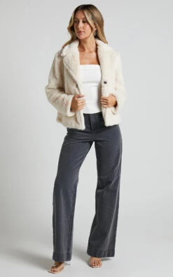 Showpo Cezziah Fur Jacket In Cream -Showpo Women's Clothing Store Cezziah Fur Jacket in Cream 12