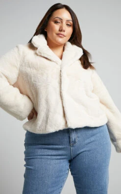 Showpo Cezziah Fur Jacket In Cream -Showpo Women's Clothing Store Cezziah Fur Jacket in Cream 2