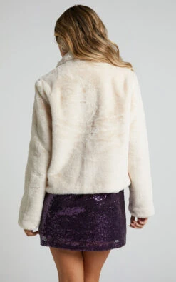 Showpo Cezziah Fur Jacket In Cream -Showpo Women's Clothing Store Cezziah Fur Jacket in Cream 4