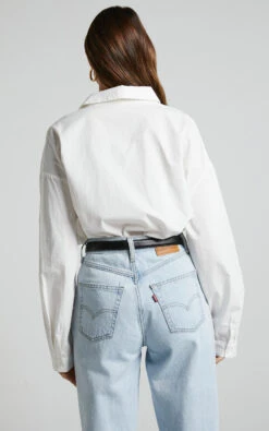 Showpo Chaemay Long Sleeve Shirt In White -Showpo Women's Clothing Store Chaemay Long Sleeve Shirt in White 8