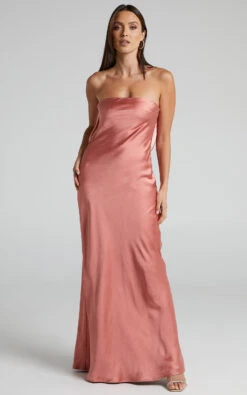 Showpo Charlita Strapless Cowl Back Satin Maxi Dress In Peach 9 Showpo Charlita Strapless Cowl Back Satin Maxi Dress In Peach -Showpo Women's Clothing Store Charlita Strapless Cowl Back Satin Maxi Dress in Peach 2528SD21100056032529