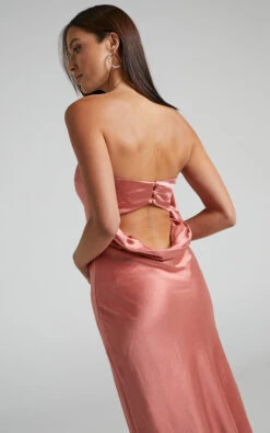 Showpo Charlita Strapless Cowl Back Satin Maxi Dress In Peach 11 Showpo Charlita Strapless Cowl Back Satin Maxi Dress In Peach -Showpo Women's Clothing Store Charlita Strapless Cowl Back Satin Maxi Dress in Peach 2528SD21100056032529 4