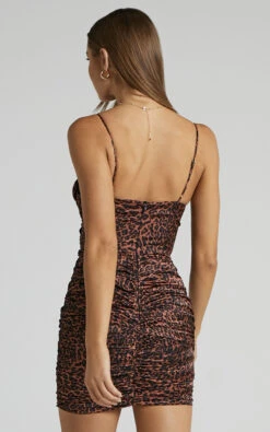 Showpo Cherrie Fixed Wrap Ruched Bodycon Mini Dress In Winter Wild 14 Showpo Cherrie Fixed Wrap Ruched Bodycon Mini Dress In Winter Wild -Showpo Women's Clothing Store Cherrie Ruched Bodycon Mini Dress in Winter Wild 2528SD22030079012529 2