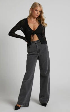 Showpo Chintae Top - Long Sleeve Tie Front Top In Black 10 Showpo Chintae Top - Long Sleeve Tie Front Top In Black -Showpo Women's Clothing Store Chintae Top Long Sleeve Tie Front Top in Black