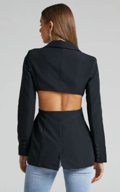 Showpo Chona Tailored Hourglass Cut Out Blazer In Black 10 Showpo Chona Tailored Hourglass Cut Out Blazer In Black -Showpo Women's Clothing Store Chona CUT OUT BLAZER in Black 2528SO22020035012529 2
