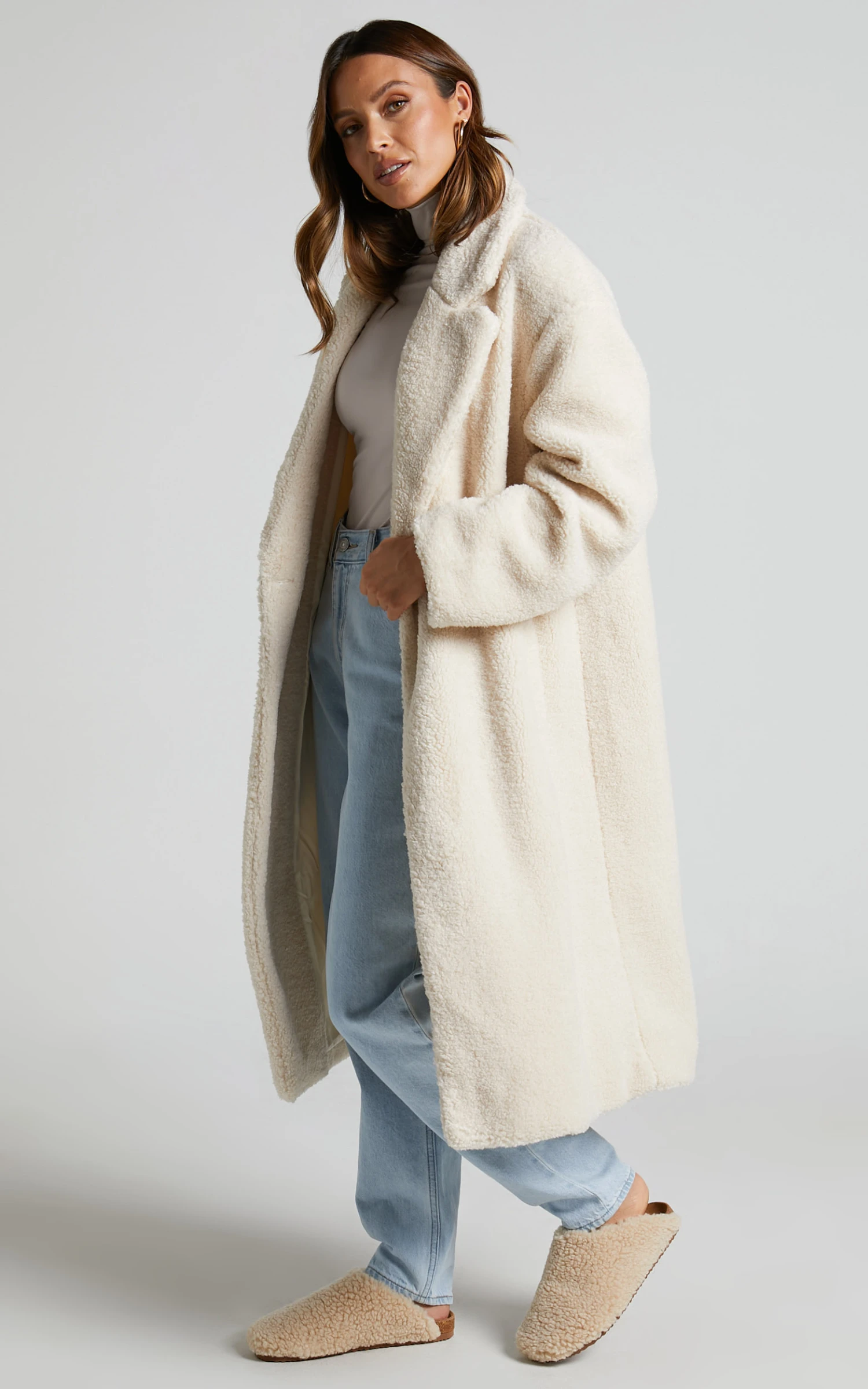 Showpo Cielito Longline COATIGAN In Cream 4 Showpo Cielito Longline COATIGAN In Cream - Image 4