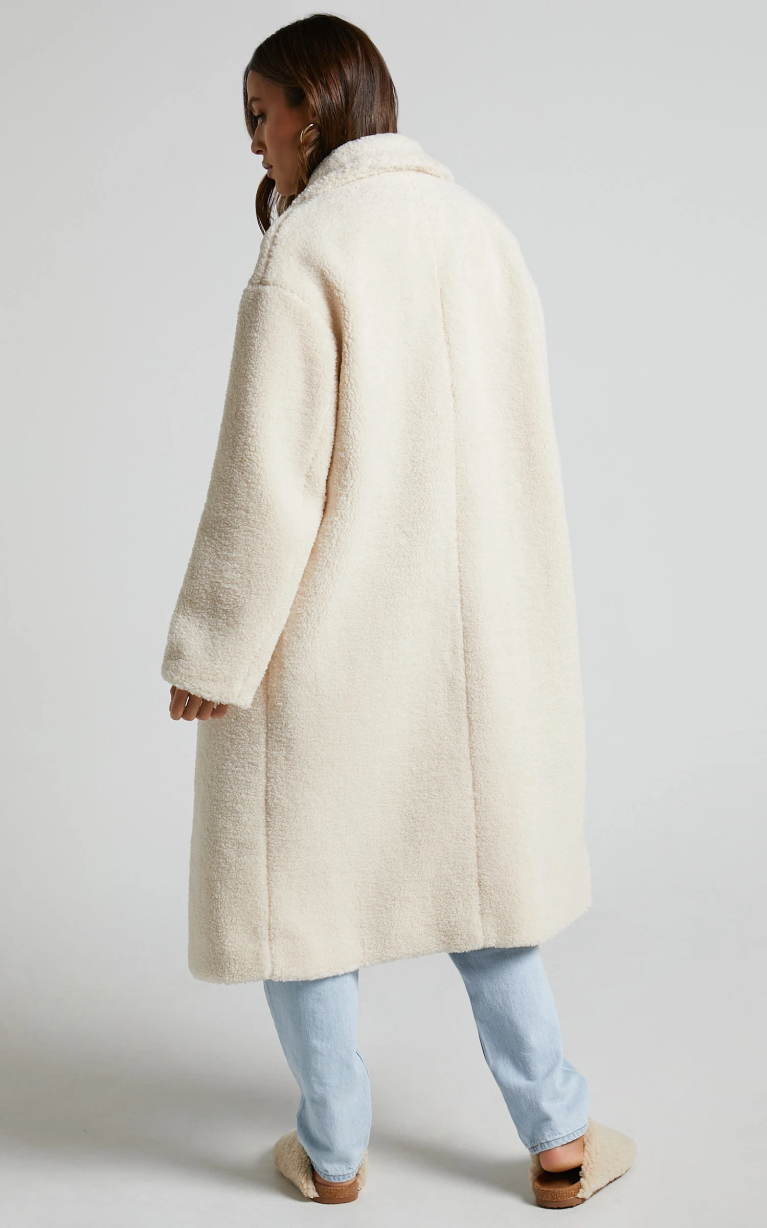 Showpo Cielito Longline COATIGAN In Cream 6 Showpo Cielito Longline COATIGAN In Cream - Image 6