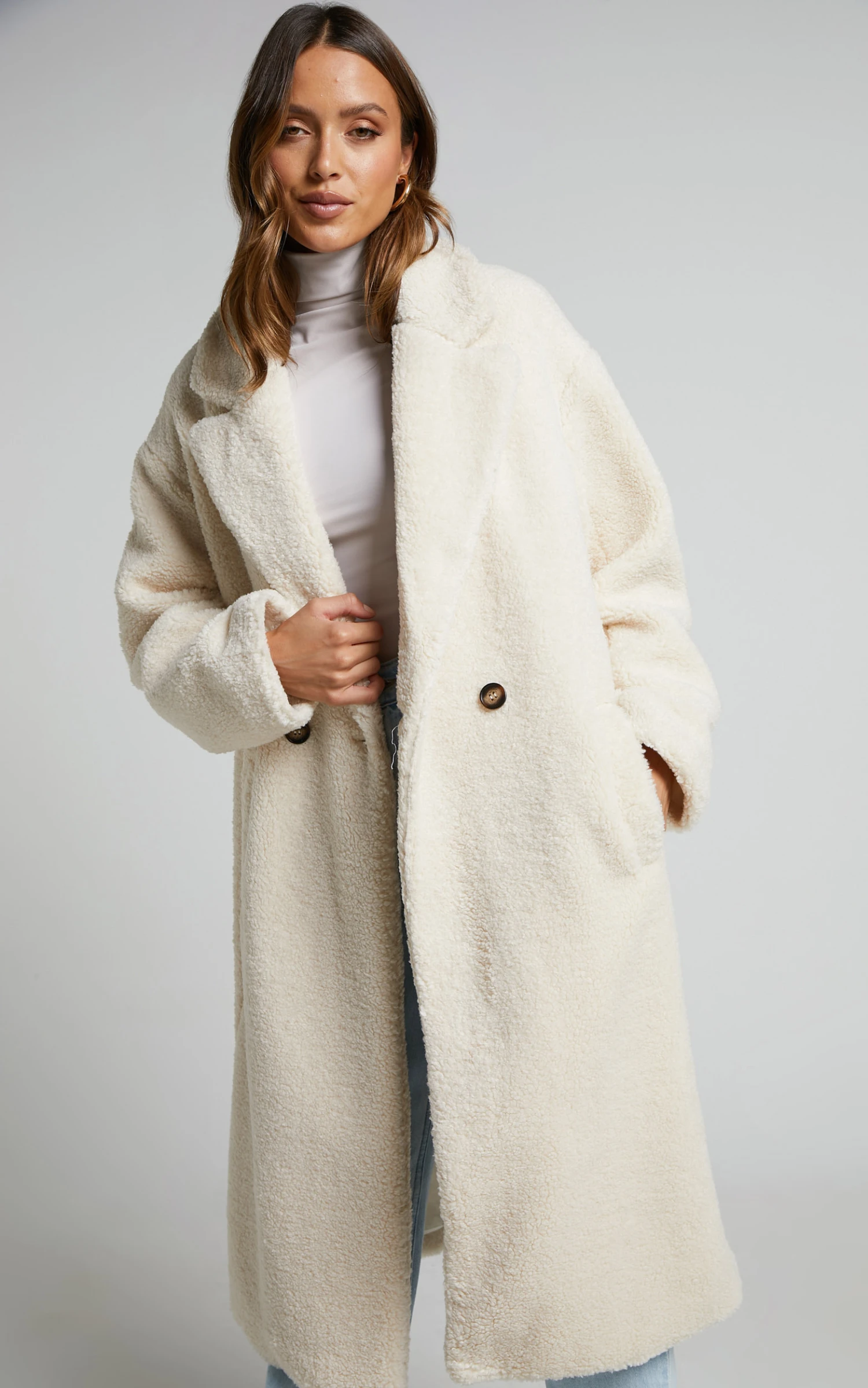 Showpo Cielito Longline COATIGAN In Cream 3 Showpo Cielito Longline COATIGAN In Cream - Image 3