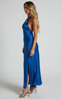 Showpo Clarabelle Halter Neck Thigh Slit Midi Dress In Cobalt Blue 15 Showpo Clarabelle Halter Neck Thigh Slit Midi Dress In Cobalt Blue -Showpo Women's Clothing Store Clarabelle Halter Neck Thigh Slit Midi Dress in Perriwinkle 4